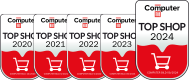 topshop-logo Top Shop Auszeichnung – Siegelkette mit mehreren Auszeichnungslogos