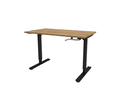 Manuell höhenverstellbarer Schreibtisch Desktopia Budget als preiswertes Einsteigermodell für das Home-Office