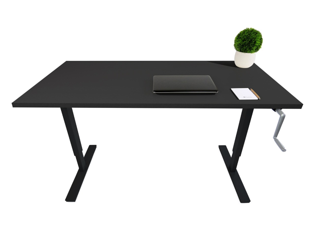 Desktopia Budget - Höhenverstellbarer Schreibtisch mit Kurbel - 1