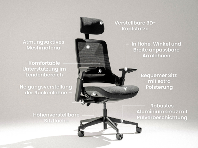 Ergotopia NextBack Pro - Ergonomischer Bürostuhl  - 6