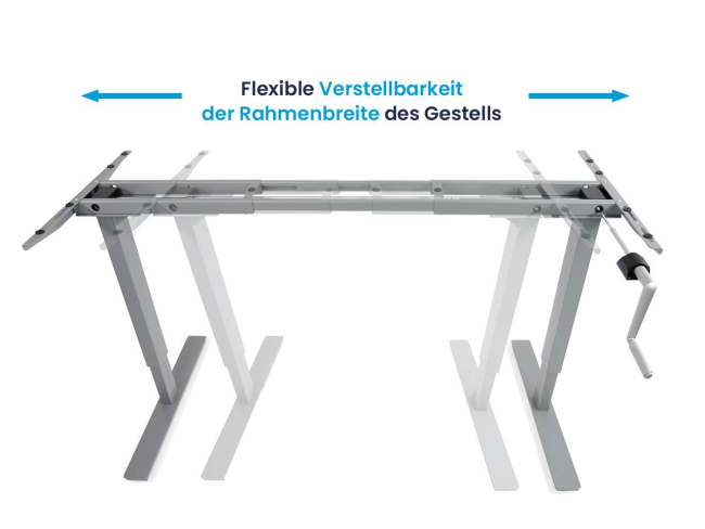Desktopia Budget - Höhenverstellbarer Schreibtisch mit Kurbel - 5