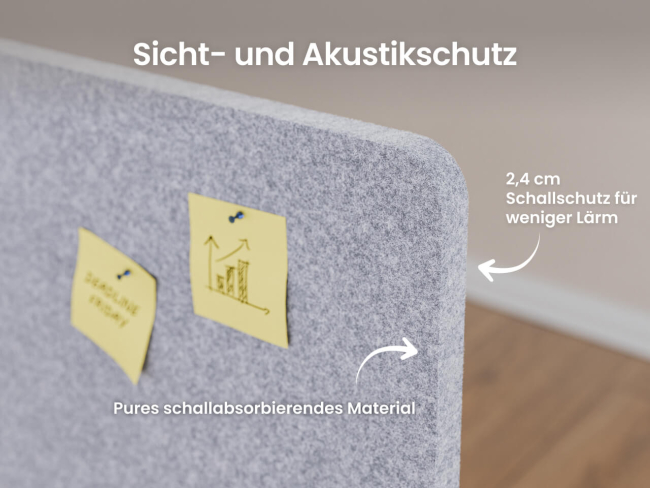 Ergotopia Focus Pure Schreibtisch Trennwand - 3
