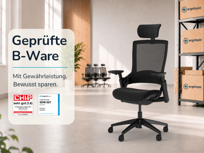 B-Ware - Ergotopia NextBack - Ergonomischer Bürostuhl mit höhenverstellbarer Kopfstütze - 1