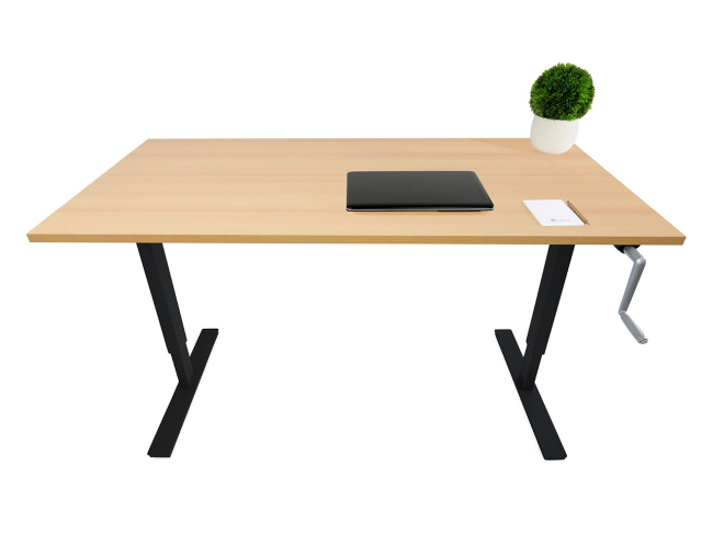 Desktopia Budget - Höhenverstellbarer Schreibtisch mit Kurbel - 1