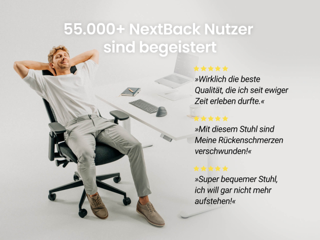 Ergotopia NextBack Pro 2027 - Ergonomischer Bürostuhl mit höhenverstellbarer Kopfstütze - 2