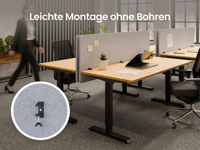 Ergotopia Focus Pure Schreibtisch Trennwand - 5