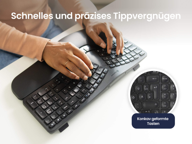 Ergonomische Tastatur Wavelet (Bluetooth & 2,4 GHz) - 6