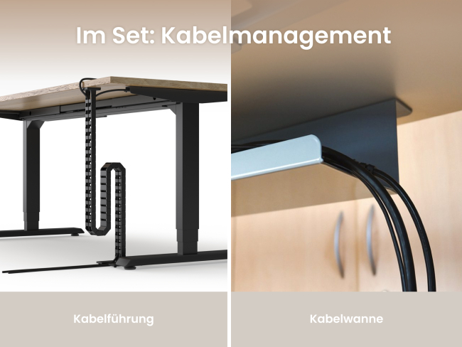 Dein All-in-One Premium Paket – Schreibtisch & Kabelmanagement Set - 11