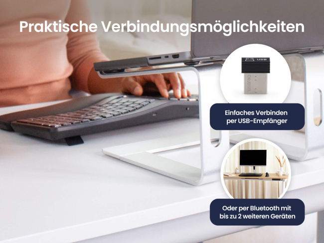 Ergonomische Tastatur Wavelet (Bluetooth & 2,4 GHz) - 5