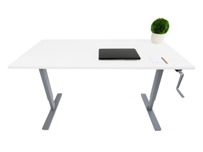 Desktopia Budget - Höhenverstellbarer Schreibtisch mit Kurbel