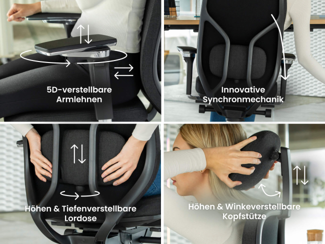 Ergotopia MasterBack Pro: Ergonomischer Sitzkomfort der Spitzenklasse - 3
