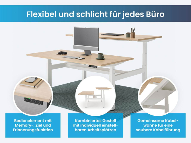 Desktopia Team - Schreibtisch für 2 Personen - 3