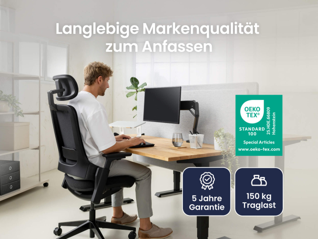 Ergotopia NextBack Pro 2027 - Ergonomischer Bürostuhl mit höhenverstellbarer Kopfstütze - 5
