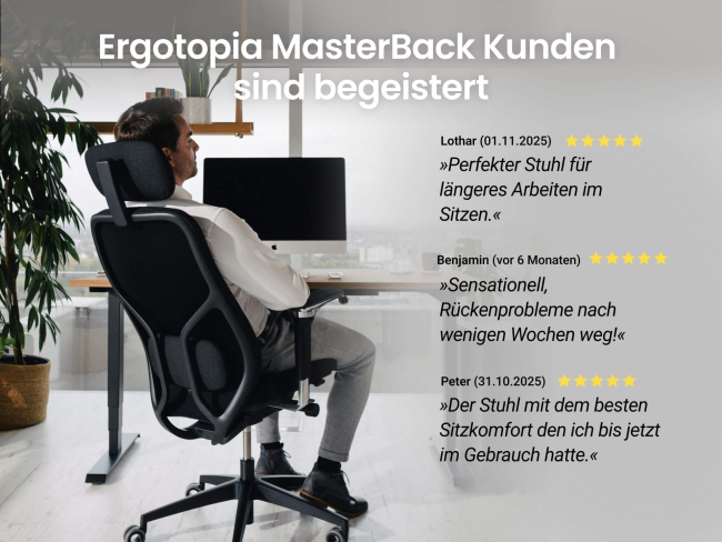 Ergotopia MasterBack Pro: Ergonomischer Sitzkomfort der Spitzenklasse - 6