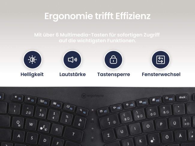 Ergonomische Tastatur Wavelet (Bluetooth & 2,4 GHz) - 3