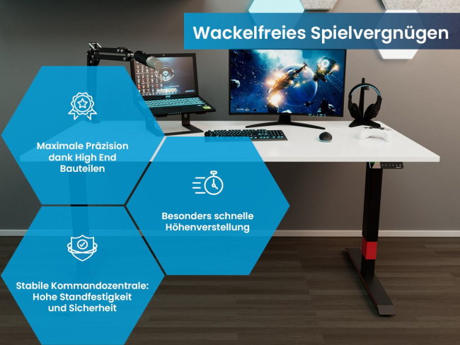 Desktopia GG: Höhenverstellbarer Gaming-Schreibtisch - 3
