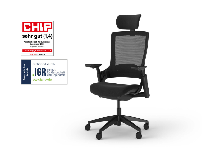 Ergotopia NextBack - Ergonomischer Bürostuhl mit höhenverstellbarer Kopfstütze - 1
