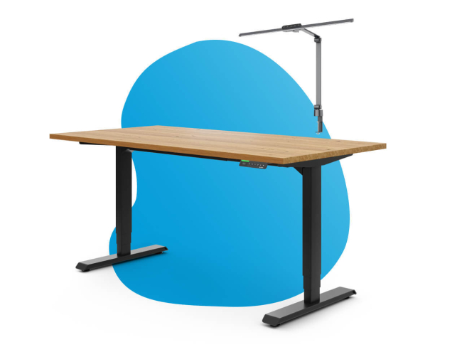 Dein Premium Produktivitäts-Set – Schreibtisch & LED Lampe - 1