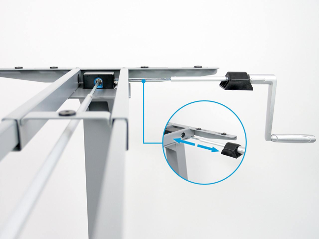 Desktopia Budget - Höhenverstellbarer Schreibtisch mit Kurbel - 4