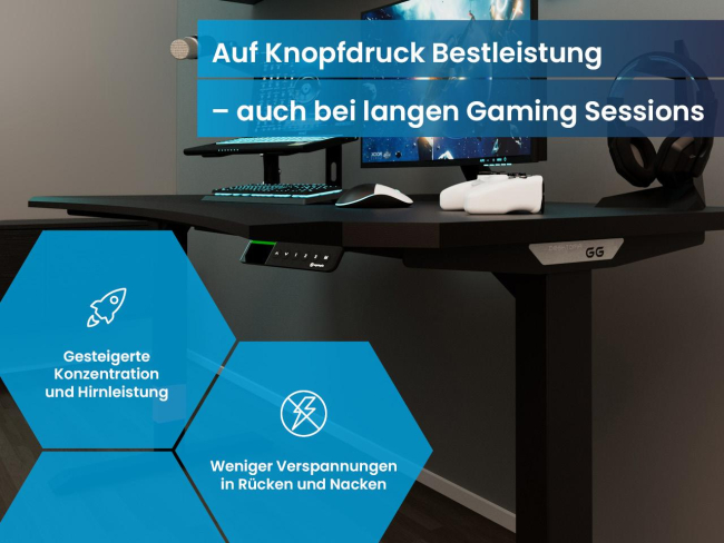 Desktopia GG: Höhenverstellbarer Gaming-Schreibtisch - 5