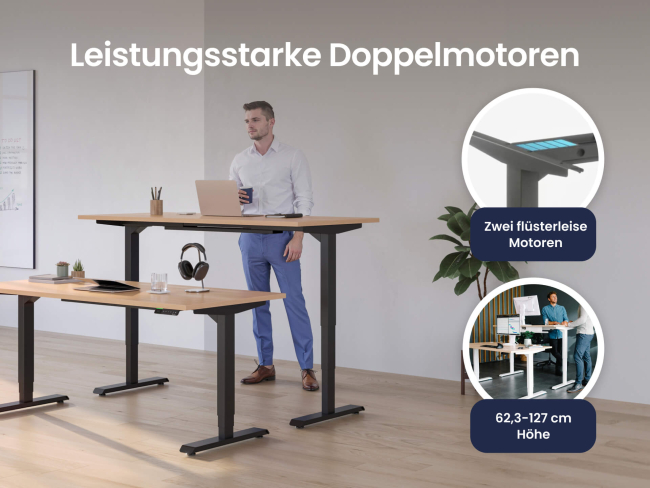 Desktopia Pro X - Elektrisch höhenverstellbarer Schreibtisch mit Memory-Display - 6