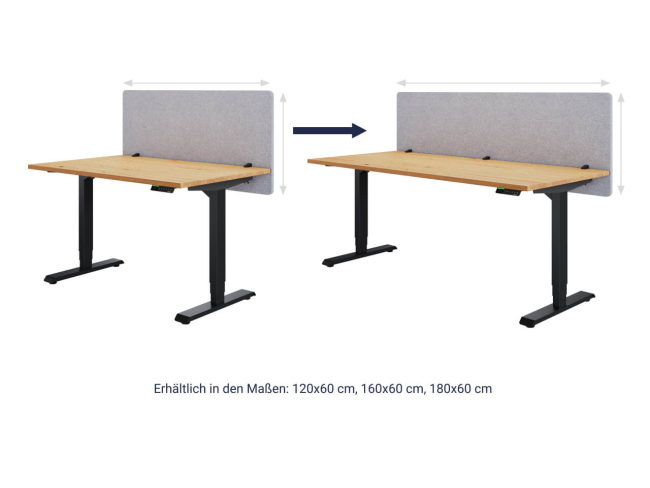 Ergotopia Focus Pure Schreibtisch Trennwand - 2