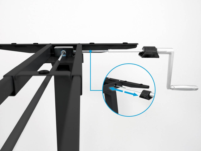 Desktopia Budget - Höhenverstellbarer Schreibtisch mit Kurbel - 3