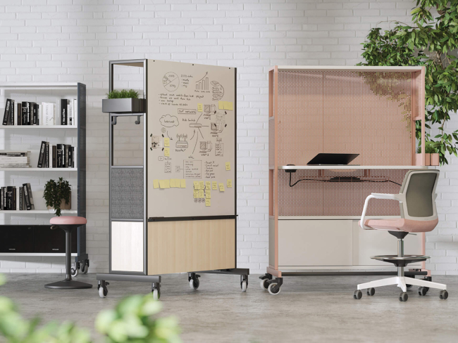 Mobiler Arbeitsplatz & Regalsystem - 1