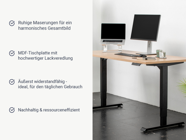 Tischplatte Eiche furniert - 3
