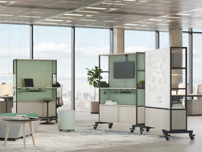 Mobiler Arbeitsplatz & Regalsystem - 3