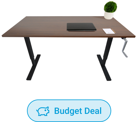 höhenvestellbarer Schreibtisch mit Kurbel Verstellung Desktopia Budget